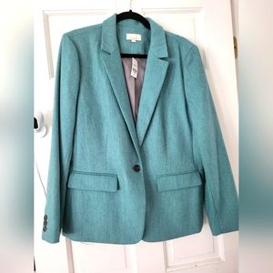 Teal Tweed Blazer NWT from Loft